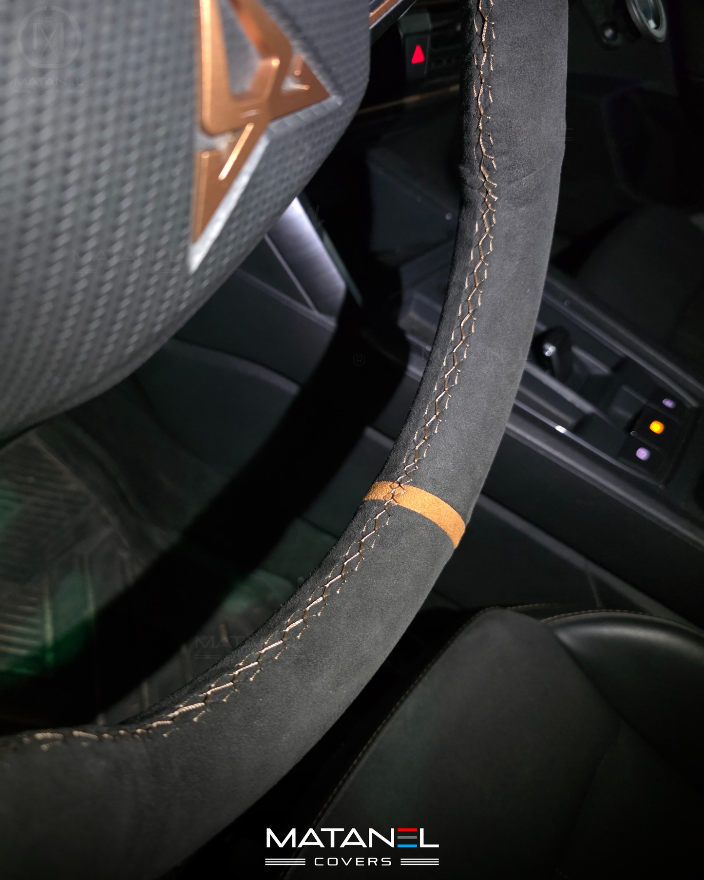 Matanel Covers DIY Alcantara Car Steering Wheel Cover for Cupra Formentor Leon 2020-2026