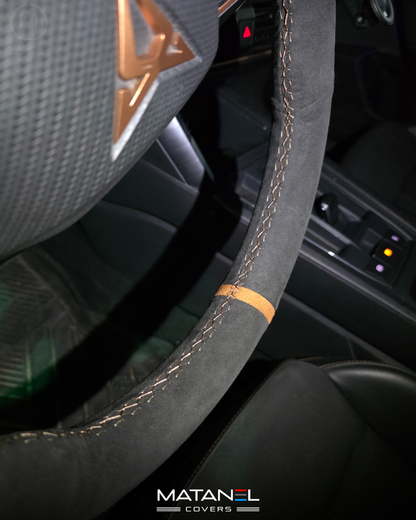 Matanel Covers DIY Alcantara Car Steering Wheel Cover for Cupra Formentor Leon 2020-2026